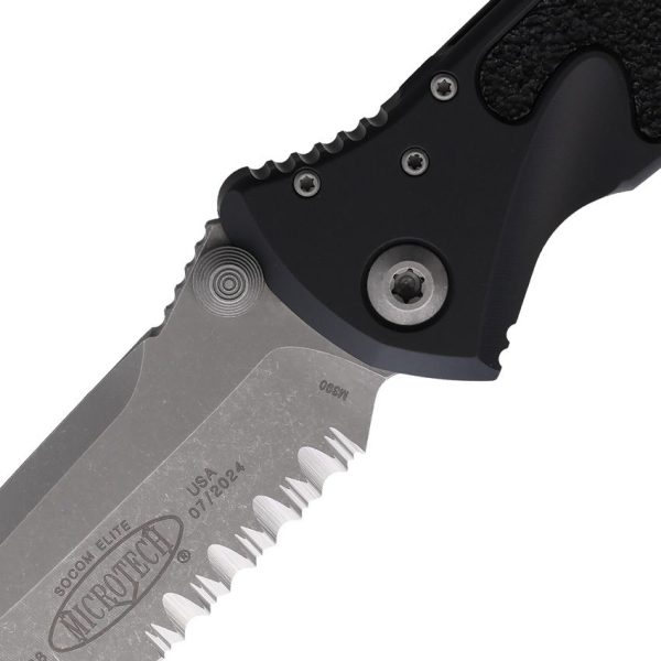 Microtech Socom Elite Linerlock Apocalyptic Black