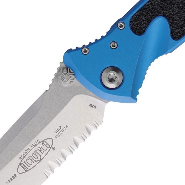 Microtech Socom Elite T/E Linerlock - Blue Stonewash