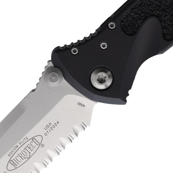Microtech Socom Elite Linerlock Black Partially Serrated