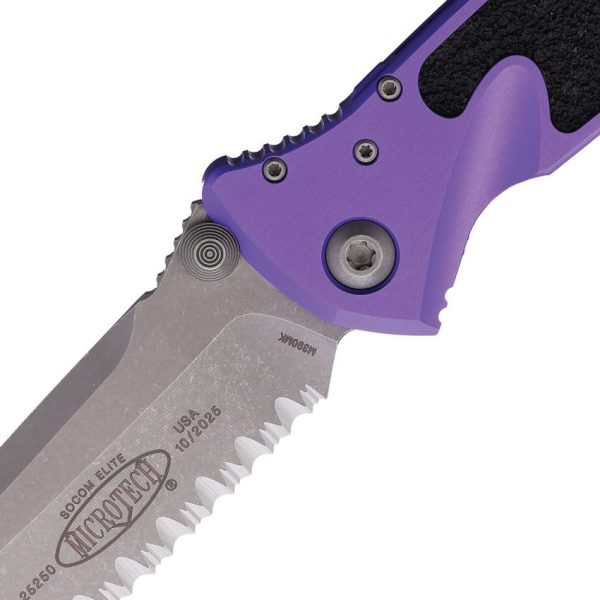 Microtech Socom Elite T/E Linerlock AP - Purple Handle