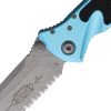 Microtech Socom Elite T/E Linerlock Folding Knife Turquoise Tanto