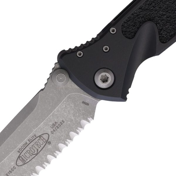 Microtech Socom Elite T/E Linerlock AP - Black Handle