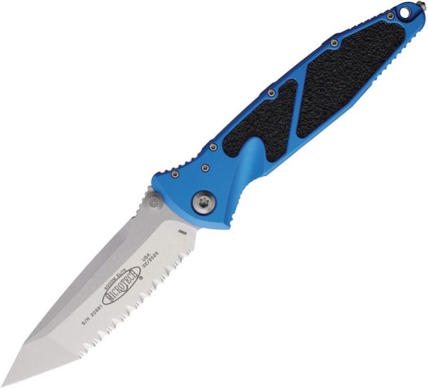 Microtech Socom Elite T/E Linerlock - Blue Aluminum