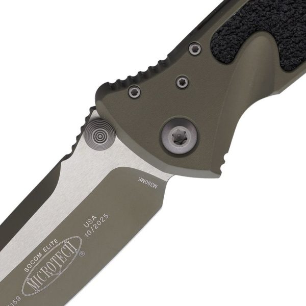 Microtech Socom Elite T/E Linerlock - Moss Green Cerakote