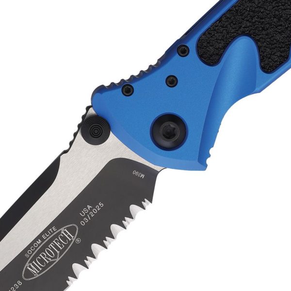 Microtech Socom Elite Partially Serrated - Blue