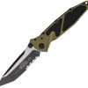 Microtech Socom Elite Serrated Linerlock - OD Green