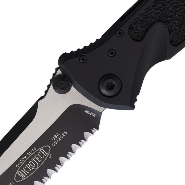Microtech Socom Elite Tanto Linerlock - Black Aluminum