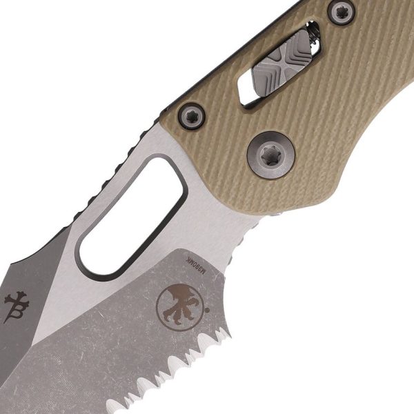 Microtech Stitch S/E Ram-Lok Folding Knife - Tan G10
