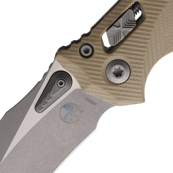 Microtech Amphibian S/E Ram-Lok Folding Knife - Tan G10