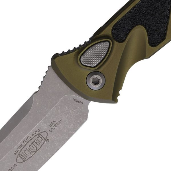 Microtech Auto Socom Elite M390MK Tanto - OD Green