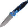 Microtech Socom Elite T/E Auto - Blue Apocalyptic Serrated