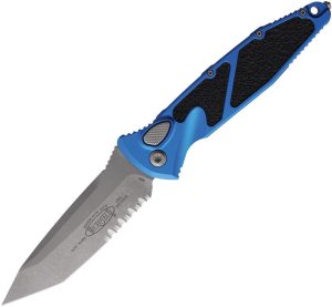Microtech Socom Elite T/E Auto - Blue Apocalyptic Serrated