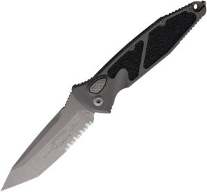 Microtech Socom Elite T/E Auto - Gray Apocalyptic Serrated