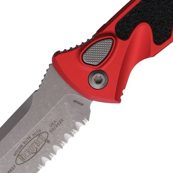 Microtech Socom Elite Auto - Red M390MK Apocalyptic
