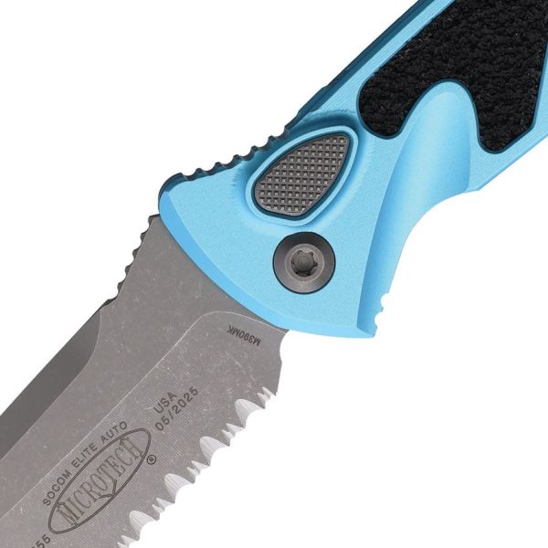 Microtech Auto Socom Elite Buttonlock - Turquoise Tanto