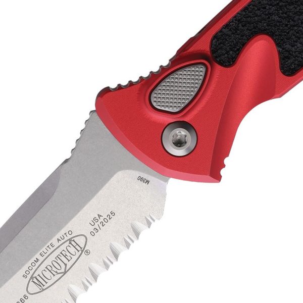 Microtech Auto Socom Elite Buttonlock - Red Handle