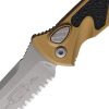 Microtech Auto Socom Elite Buttonlock - Tan Apocalyptic Serrated