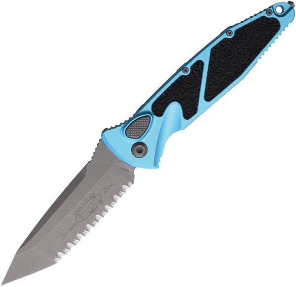Microtech Auto Socom Elite Buttonlock - Turquoise M390MK Tanto