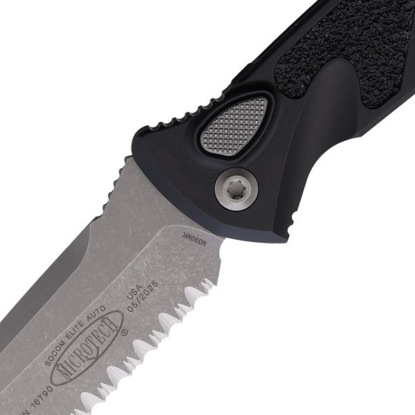 Microtech Auto Socom Elite Buttonlock - Black Apocalyptic