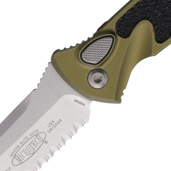 Microtech Auto Socom Elite Buttonlock - OD Green Stonewash