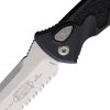 Microtech Auto Socom Elite Buttonlock - Black Serrated