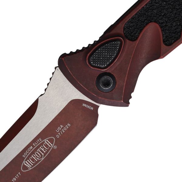 Microtech Auto Socom Elite Tanto Weathered Crimson