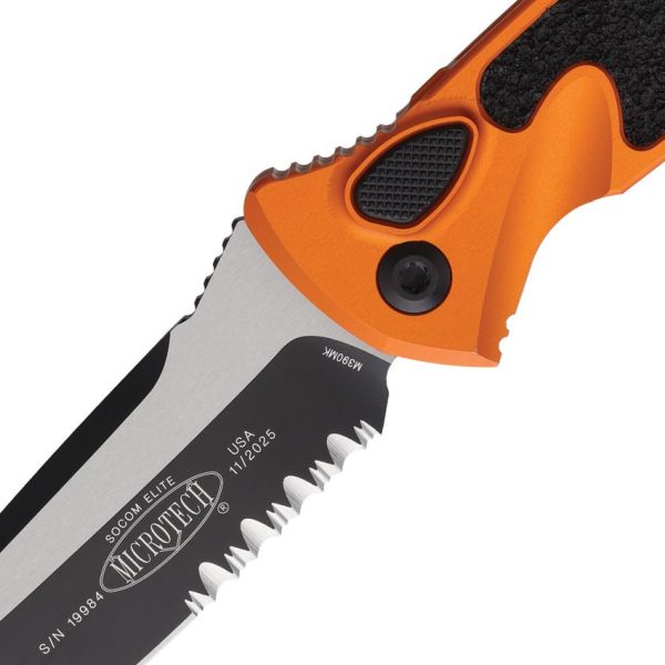 Microtech Auto Socom Elite Serrated Orange