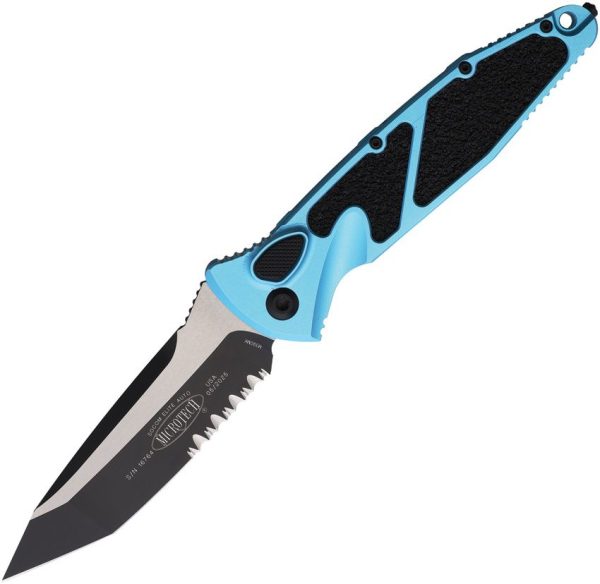 Microtech Auto Socom Elite Turquoise Aluminum Tanto