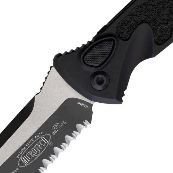 Microtech Auto Socom Elite M390MK Serrated Black
