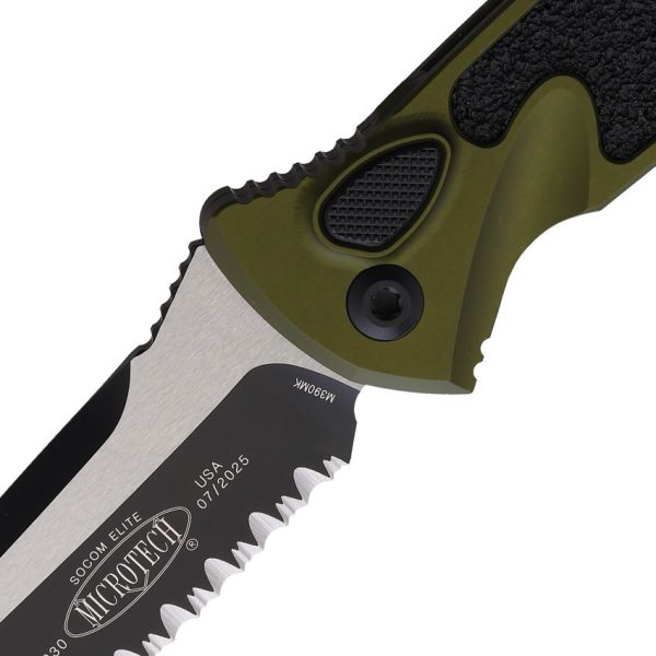 Microtech Auto Socom Elite OD Green Serrated Tanto