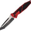 Microtech Auto Socom Elite Red Aluminum Serrated