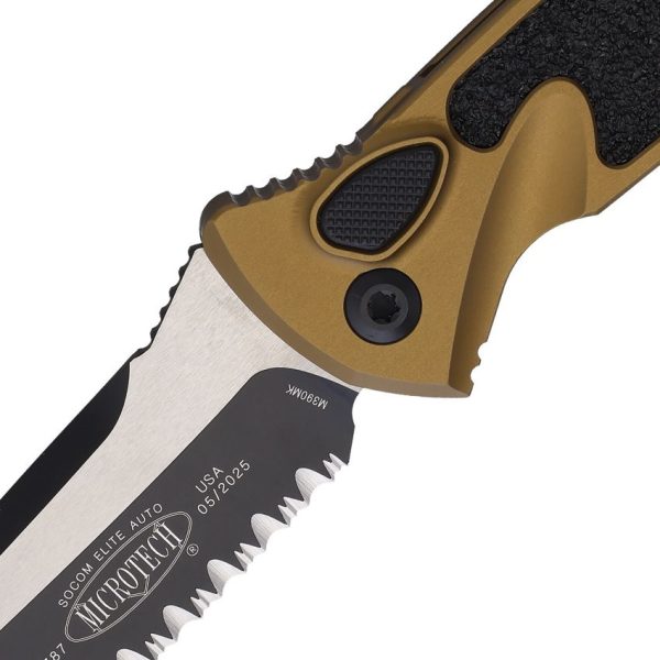 Microtech Auto Socom Elite Tan M390MK Serrated