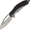Microtech Matrix Framelock PS CF Partially Serrated