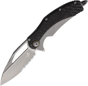 Microtech Matrix Framelock PS CF Partially Serrated