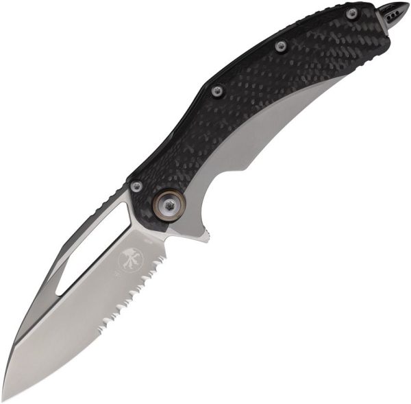 Microtech Matrix Framelock PS CF Partially Serrated