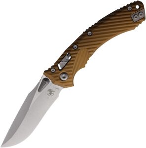 Microtech Amphibian S/E Ram-Lok Tan Fluted Aluminum