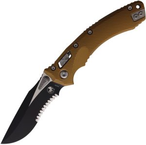 Microtech Amphibian 137RL Ram-Lok Automatic - Tan Serrated