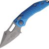 Microtech Auto Stitch Button Lock - Blue Apocalyptic