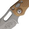 Microtech Auto Stitch Button Lock - Brown Apocalyptic