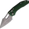 Microtech Auto Stitch Button Lock - Emerald Green