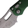 Microtech Auto Stitch Button Lock - Emerald Green
