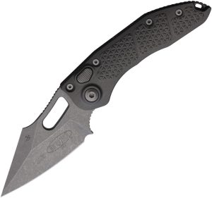 Microtech Auto Stitch Button Lock - Gray Apocalyptic