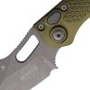 Microtech Auto Stitch Button Lock - OD Green Apocalyptic