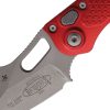 Microtech Auto Stitch S/E Button Lock - Red Wharncliffe
