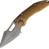 Microtech Auto Stitch S/E Button Lock - Tan Wharncliffe
