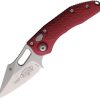 Microtech Auto Stitch S/E Button Lock - Merlot Wharncliffe