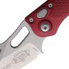Microtech Auto Stitch S/E Button Lock - Merlot Wharncliffe