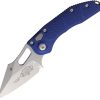 Microtech Auto Stitch S/E Button Lock - Navy Wharncliffe