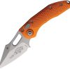 Microtech Auto Stitch S/E Button Lock - Orange Premium Steel