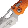 Microtech Auto Stitch S/E Button Lock - Orange Premium Steel